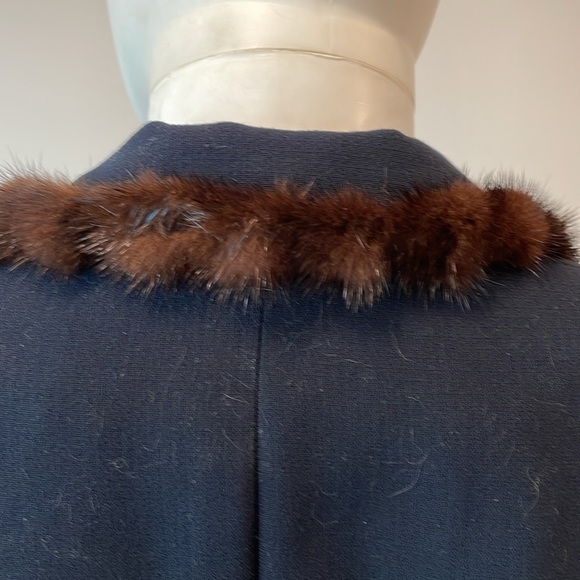 Vintage  Two Piece Fur trimmed Set by Novello Bloom Suits Sz6P - Picture 8 of 14
